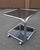 Vintage Italian Chrome and Smoked Glass Rolling Side Table, 1970s For Sale - Image 9 of 15