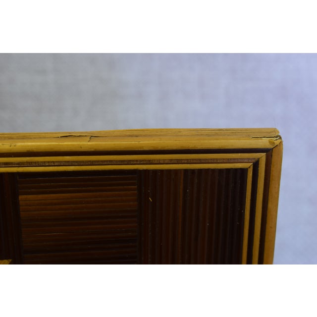 Art Deco Straw Marquetry Artwork with Bouquet of Flowers, 1930s For Sale - Image 10 of 17