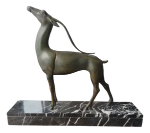 Irenee Rochard, Deer, 1920s-1940s, Marble