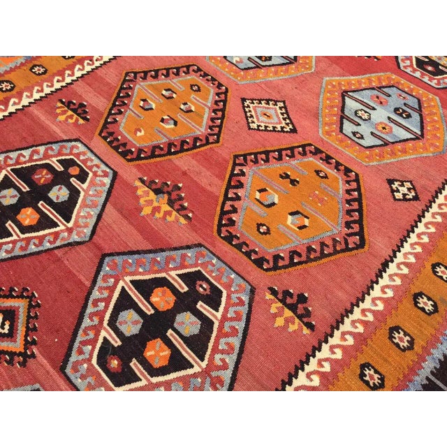 Vintage Turkish Kilim Rug, 64" X 146" For Sale - Image 9 of 13