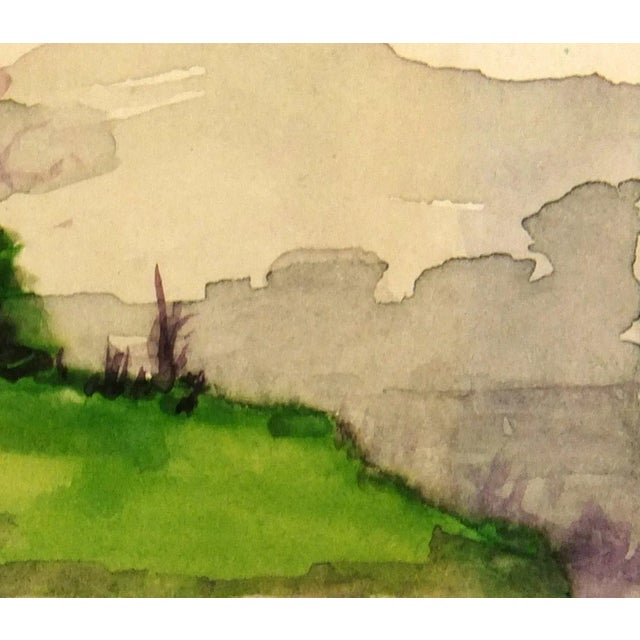 Wilder, French Mountain Landscape Watercolor For Sale - Image 4 of 6
