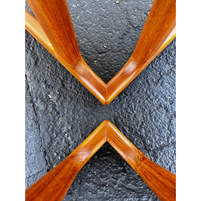 Mid Century Nordic Modern Teak Extendable Dining Table For Sale In Tampa - Image 6 of 18
