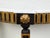 Italian 19th Century Neoclassical Style Black Parcel-Gilt Marble Top Demilune For Sale - Image 12 of 12