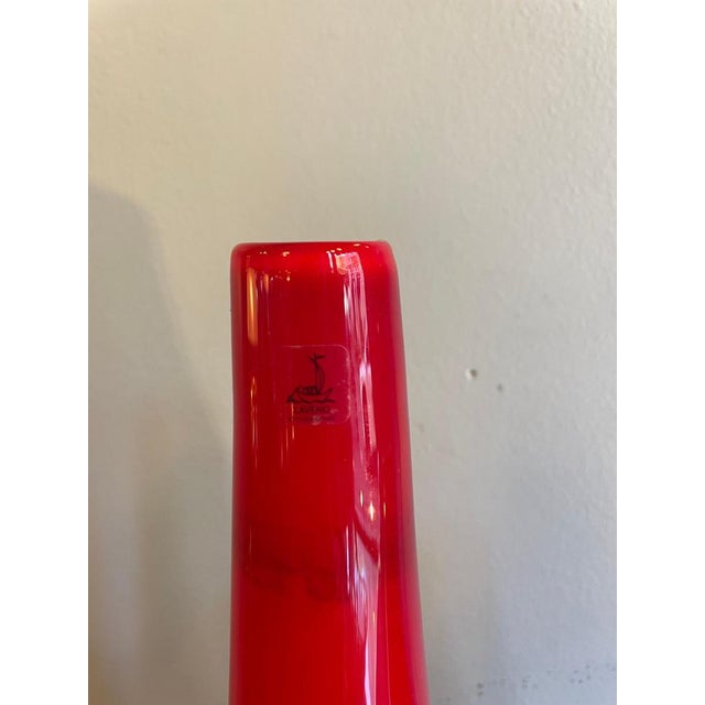 Red Murano Glass Vases by Lavento for Richard Ginori, 1960, Set of 2 For Sale - Image 4 of 14