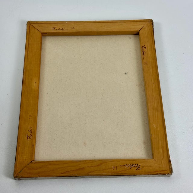 Navy Blue Late 20th Century Clark Murray Oil on Canvas Abstract Sky Scene Painting, 1 of 5 For Sale - Image 8 of 8