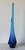 Vintage Viking Blue Drape Swung Tall Art Glass Vase For Sale - Image 4 of 10