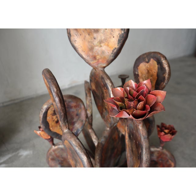 Pair of Copper and Brass Cactus Table Lamps For Sale In Las Vegas - Image 6 of 9