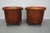 Vintage Dutch Cognac Leather Club Chairs, Set of 2 For Sale - Image 14 of 18