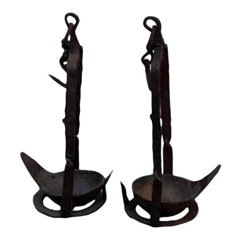 Vintage Hanging Oil Burner Candle Holder - a Pair For Sale