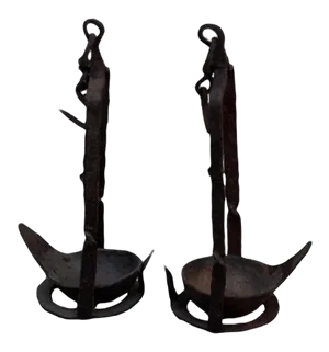 Vintage Hanging Oil Burner Candle Holder - a Pair