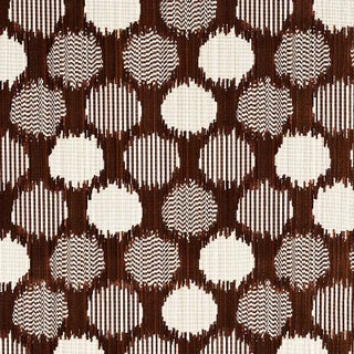 Schumacher Cirque Velvet Fabric in Brown For Sale