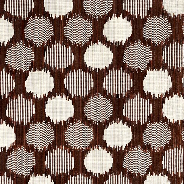 Schumacher Cirque Velvet Fabric in Brown For Sale