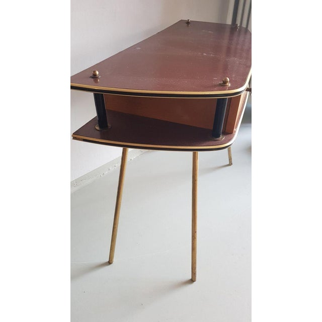 Mid-Century Modern Kidney-Shaped Hallway Cabinet with Storage and Drawer, 1950s For Sale - Image 3 of 4