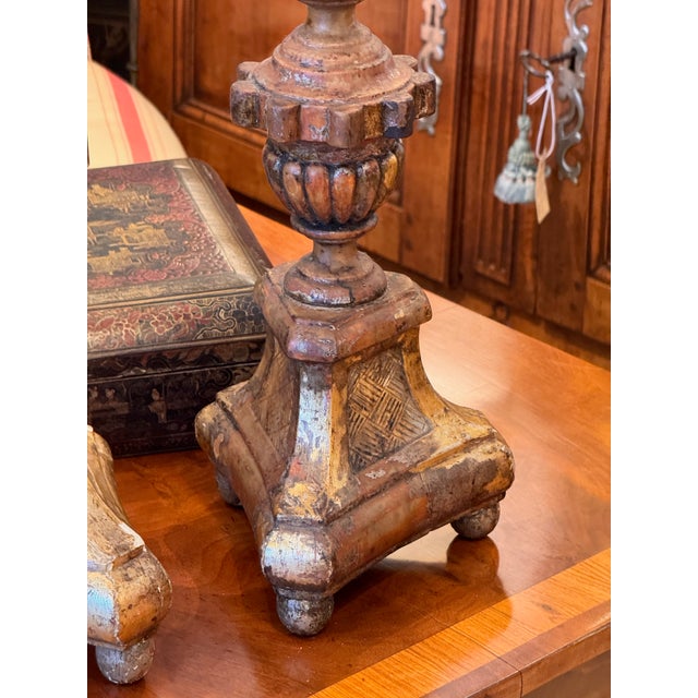 19th Century Silver Gilt Candlesticks For Sale - Image 6 of 16