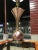 Mid-Century Modern Sculptural Purple Tulip Table Torchiere With Milk Glass Diffuser Manner of Gerald Thurston for Lightolier For Sale - Image 3 of 13