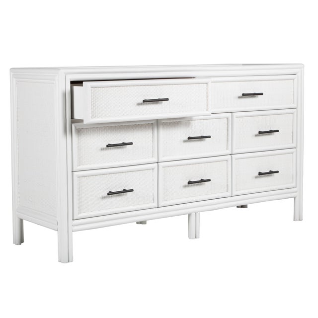 Versatile and highly functional, the Bermuda Eight-Drawer Dresser captures the carefree elegance of the Caribbean....