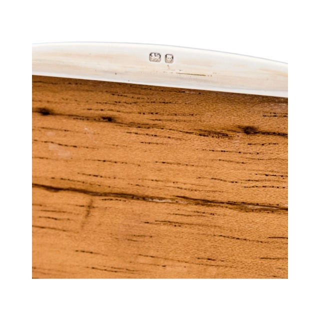 Wood Vintage Vanderbilt Whitney Estate George VI Sterling Silver Cribbage Game Set For Sale - Image 7 of 13