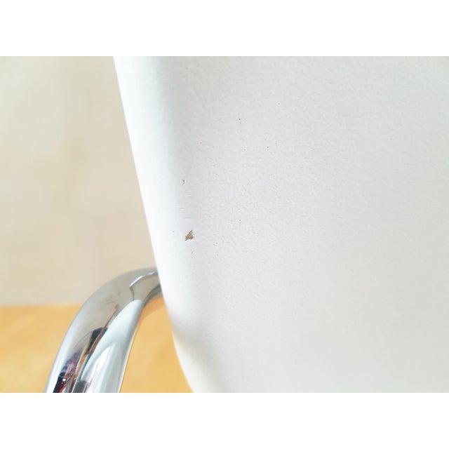 White Plastic and Chrome-Plated Metal Stools by C. Salocchi for Alberti, 1970s, Set of 2 For Sale - Image 16 of 18