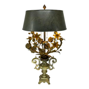 Antique French Gilt Bronze Candelabra Lamp