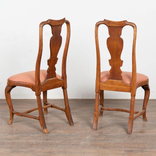 Pair, Late 18th Century Danish Oak Rococo Side Chairs For Sale - Image 11 of 11
