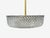 Metal 1960s Carl Fagerlund Style, Pendant Light, Brass, Textured Glass, Sweden For Sale - Image 7 of 10