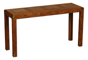 Henredon Artefacts Campaign Style Oak Console Table