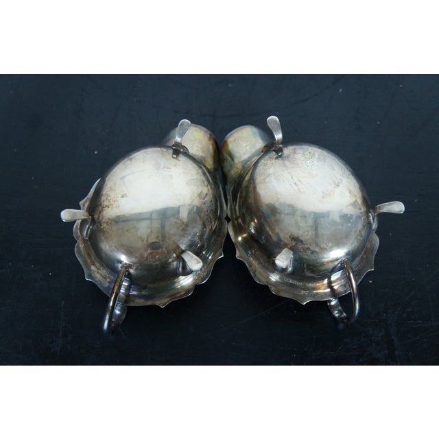 Silver Antique 1936 Edward Viner Sterling Silver Gravy Sauce Boats & Ladles Box Set- 4 Pieces For Sale - Image 8 of 12