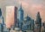 This 1950's cityscape painting would be a bold accent in any eclectic home. Wonderful soft pastel tones. Oil on canvas,...