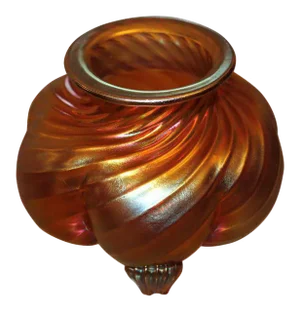 1930s Art Deco Steuben Gold Aurene Perfume Bottle