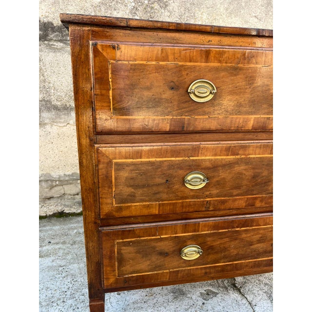 Louis XVI Chest of Drawers in Inlaid Walnut, 1800s For Sale - Image 9 of 14