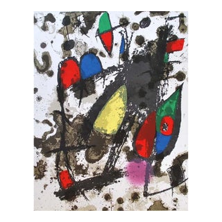 Joan Miro Original Lithograph V2-C Mourlot 1975 For Sale