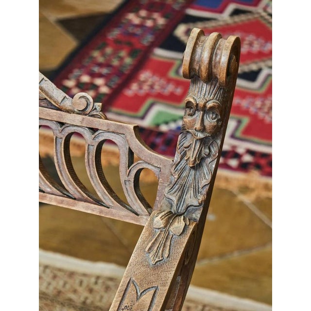 Antique Dagobert Armchair in Walnut For Sale - Image 4 of 10