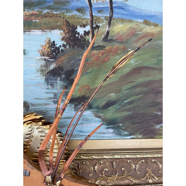 1970s Vintage Swan Wall Sculpture With Wood Backing, Mid-Century Modern Style For Sale - Image 5 of 10