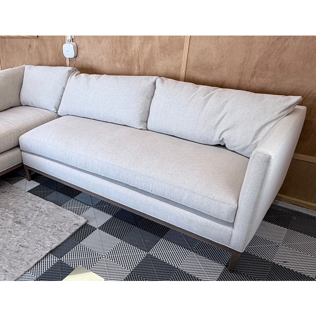 Light Gray Lee Industries One Arm Loveseat For Sale - Image 8 of 8