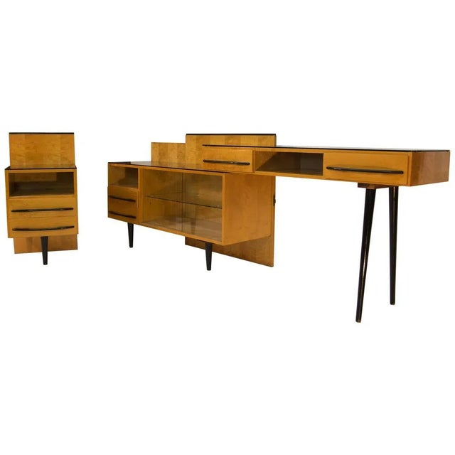 Modular Set of Nightstand and Chest of Drawers by M. Pozar, 1960s, Set of 3 For Sale - Image 13 of 13
