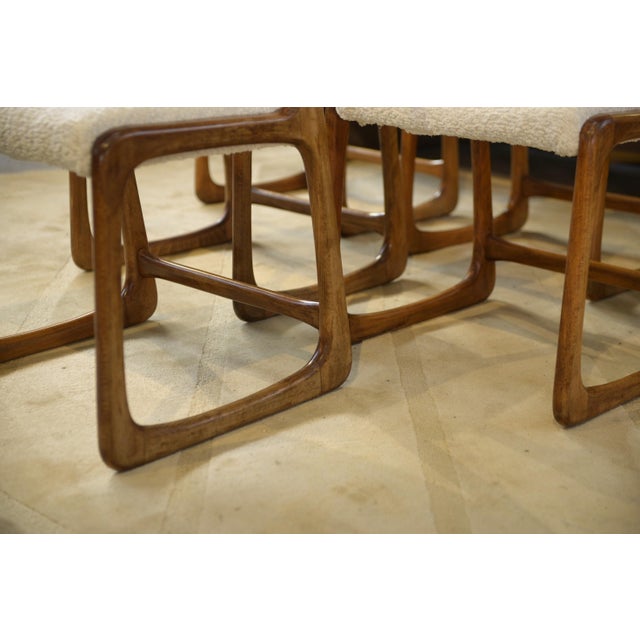 Wood Sleigh Chairs from Baumann, 1960s, Set of 6 For Sale - Image 7 of 13
