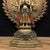 Metal Vintage Gilt Bronze Thousand-Hand Guanyin Figure – Painted Buddhist Statue For Sale - Image 7 of 9