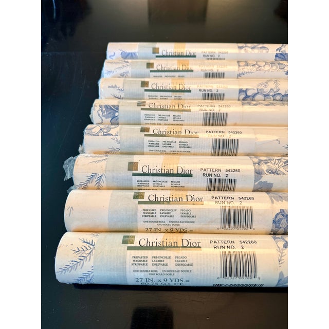 Chinoiserie Rare Christian Dior Vintage Chinoiserie Wallpaper – Sealed Double Rolls – Pattern 542260 For Sale - Image 3 of 5
