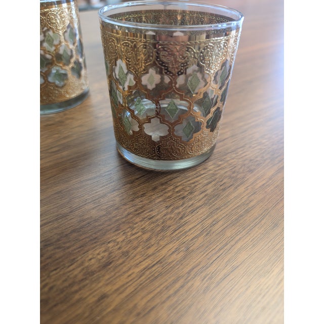 1960s 22k Gold Culver "Valencia" Old Fashioned Cocktail Glasses- Set of 6 For Sale - Image 9 of 9