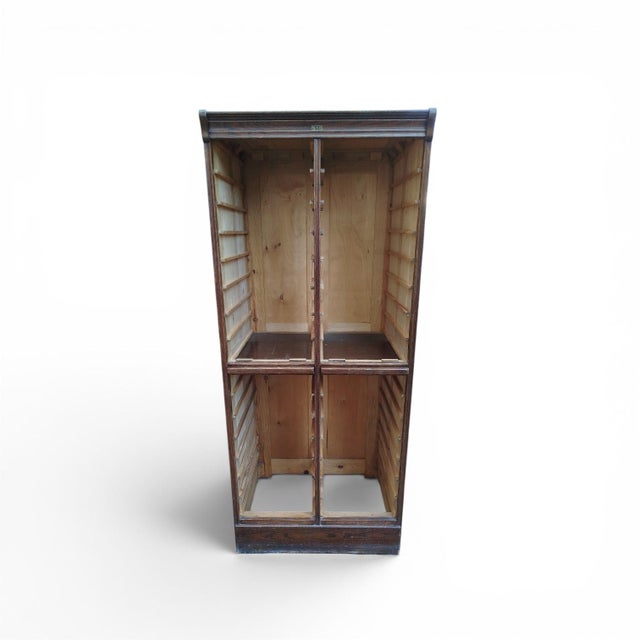 Vintage Danish Archive Filing Cabinet in Oak from Silkeborg Møbelfabrik, 1920s For Sale - Image 12 of 14