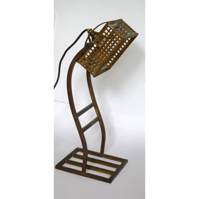 Metal Viennese Art Nouveau Table Lamp, 1920s For Sale - Image 7 of 9