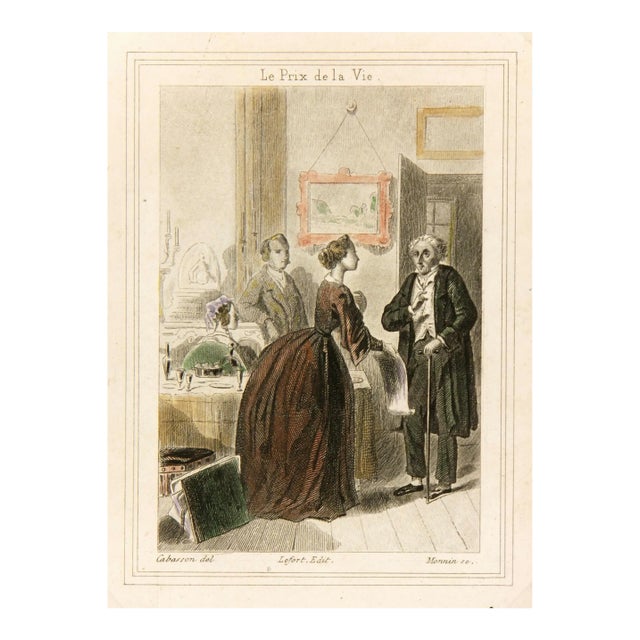 Antique French Engraving, C. 1860 For Sale