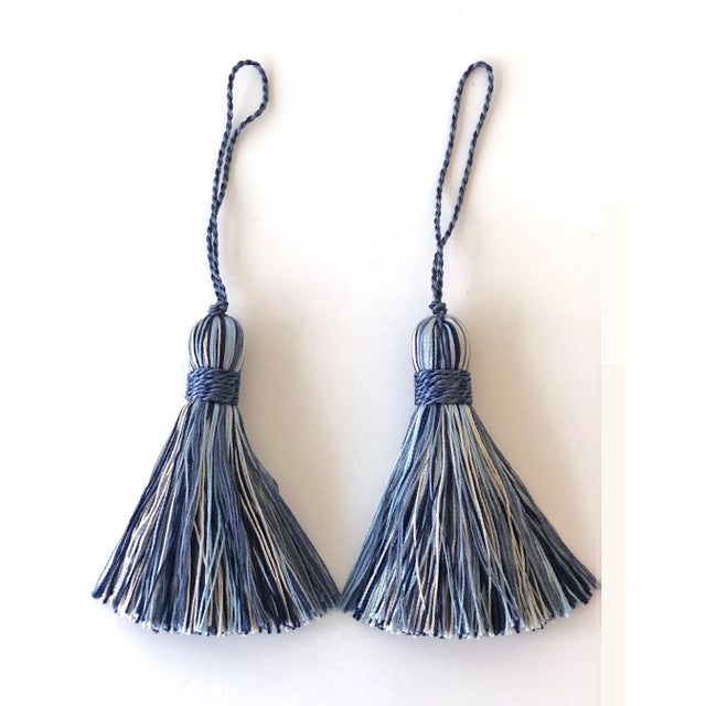 Petite Blue Tassels - a Pair For Sale - Image 11 of 13