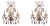 Three-Light Louis XV Style Wall Sconces in Gilt Iron with Glass Beads and Crystal Drops, 1930s, Set of 2 For Sale