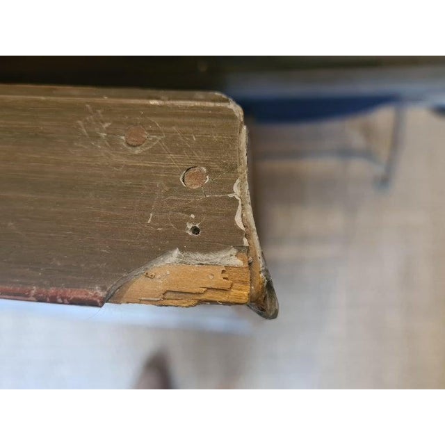 Mid 20th Century Mannerist Large Scale Oil Painting on Canvas, Boats in the Port by E Tiedemann, Framed For Sale - Image 11 of 12