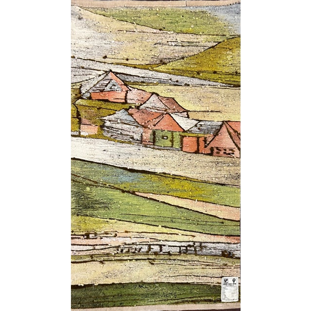 A stunning handwoven tapestry by Polish textile artist H. Sułkowska, produced by Cepelia Zakopiańskie Warsztaty Wzorcowe...