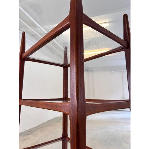 Danish Teak Shelf with Acrylic Glass Panels For Sale - Image 10 of 11