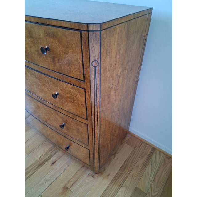 Postmodern Late 20th Century Henredon ReVision Karelian Birch Chest For Sale - Image 3 of 8