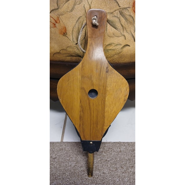 Vintage Style Fireplace Bellows With Eagle Emblem For Sale - Image 9 of 12