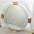 Transparent 1980s Karl Springer Style Round Lucite Brass Beveled Wall Mirror Mid-Century Modern For Sale - Image 8 of 18
